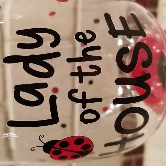 Ladybug "Lady of the House" Stemmed Glass - Picture 6 of 6